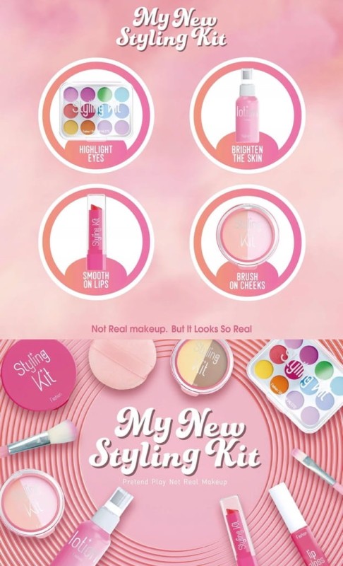 ZESTAW KOSMETYKÓW DLA DZIEWCZYNKI NIE MALUJĄCE KOSMETYKI NA PREZENT