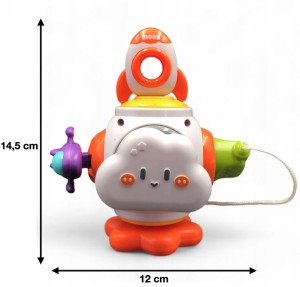 KOSTKA MANIPULACYJNA SENSORYCZNA ZABAWKA EDUKACYJNA MONTESSORI RAKIETA