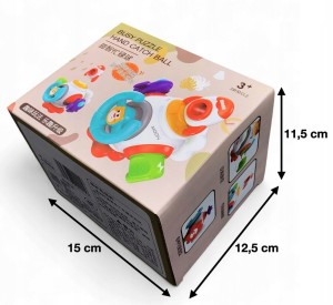 KOSTKA MANIPULACYJNA SENSORYCZNA ZABAWKA EDUKACYJNA MONTESSORI RAKIETA