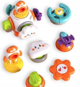 KOSTKA MANIPULACYJNA SENSORYCZNA ZABAWKA EDUKACYJNA MONTESSORI RAKIETA