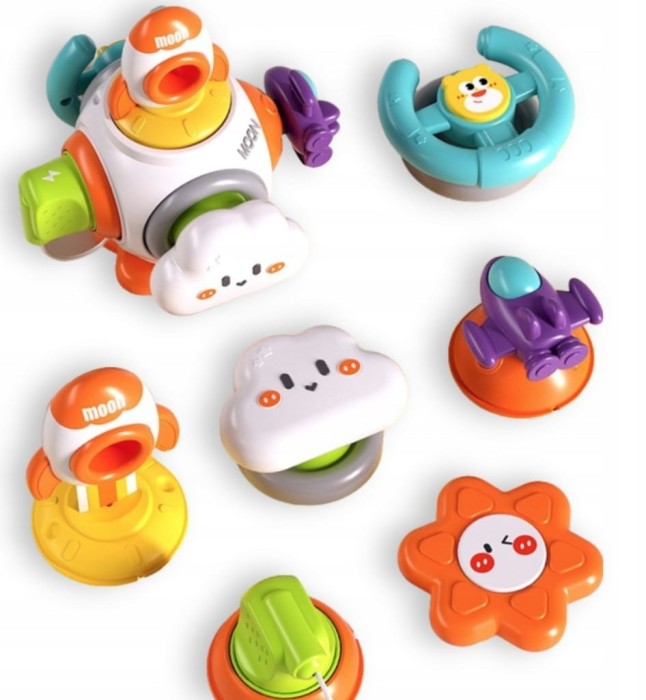 KOSTKA MANIPULACYJNA SENSORYCZNA ZABAWKA EDUKACYJNA MONTESSORI RAKIETA