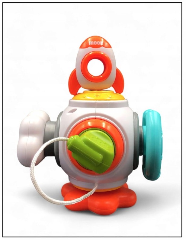 KOSTKA MANIPULACYJNA SENSORYCZNA ZABAWKA EDUKACYJNA MONTESSORI RAKIETA