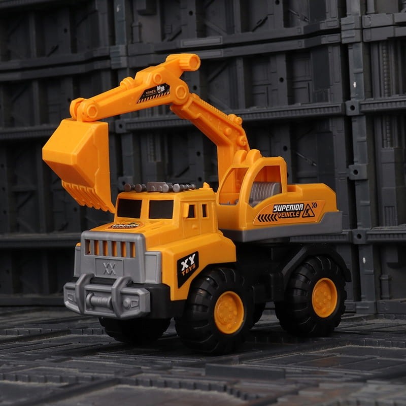 KOPARKA POJAZD BUDOWLANY PREZENT DLA CHŁOPCA ŻÓŁTA KOPARKA Z RUCHOMĄ ŁOPATĄ