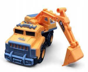 KOPARKA POJAZD BUDOWLANY PREZENT DLA CHŁOPCA ŻÓŁTA KOPARKA Z RUCHOMĄ ŁOPATĄ