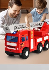 STRAŻ POŻARNA ZABAWKA DLA DZIECKA Z DRABINĄ, WODĄ, MUZYKĄ I ŚWIATEŁKAMI