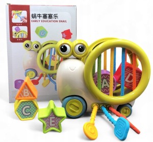 ZABAWKA DLA DZIECKA SENSORYCZNE LINKI DO PRZECIĄGANIA KSZTAŁTY KOLORY SNAIL