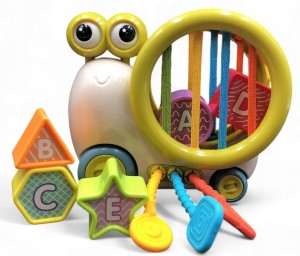 ZABAWKA DLA DZIECKA SENSORYCZNE LINKI DO PRZECIĄGANIA KSZTAŁTY KOLORY SNAIL