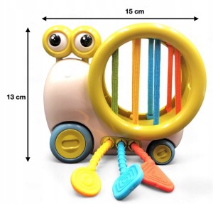 ZABAWKA DLA DZIECKA SENSORYCZNE LINKI DO PRZECIĄGANIA KSZTAŁTY KOLORY SNAIL