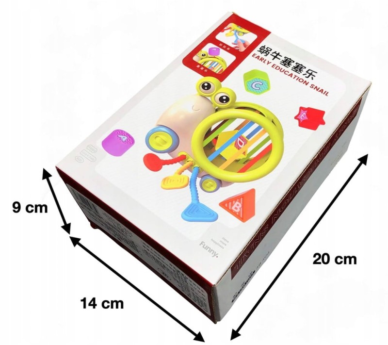 ZABAWKA DLA DZIECKA SENSORYCZNE LINKI DO PRZECIĄGANIA KSZTAŁTY KOLORY SNAIL