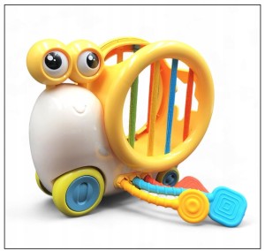 SENSORYCZNA ZABAWKA DLA DZIECKA KSZTAŁTY KOLORY LINKI DO PRZECIĄGANIA SNAIL