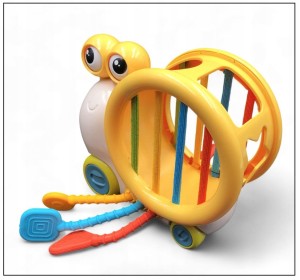 SENSORYCZNA ZABAWKA DLA DZIECKA KSZTAŁTY KOLORY LINKI DO PRZECIĄGANIA SNAIL