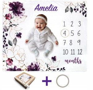 Prezent na babyshower dla dziewczynki fotokocyk z imieniem dziecka fotomata poony
