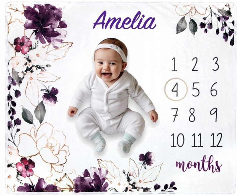 Prezent na babyshower dla dziewczynki fotokocyk z imieniem dziecka fotomata poony