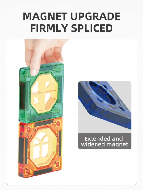 magnetyczne klocki 73 elementy klocki 3D