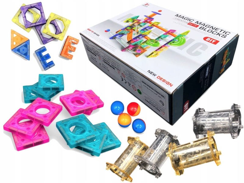 magnetyczne klocki 73 elementy klocki 3D