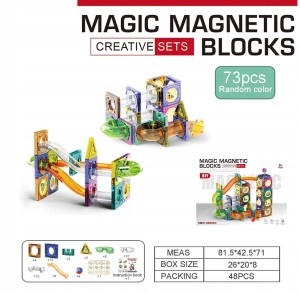 magnetyczne klocki 73 elementy klocki 3D