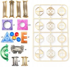 magnetyczne klocki 73 elementy klocki 3D