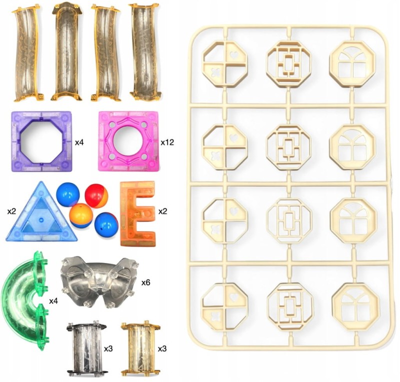 magnetyczne klocki 73 elementy klocki 3D