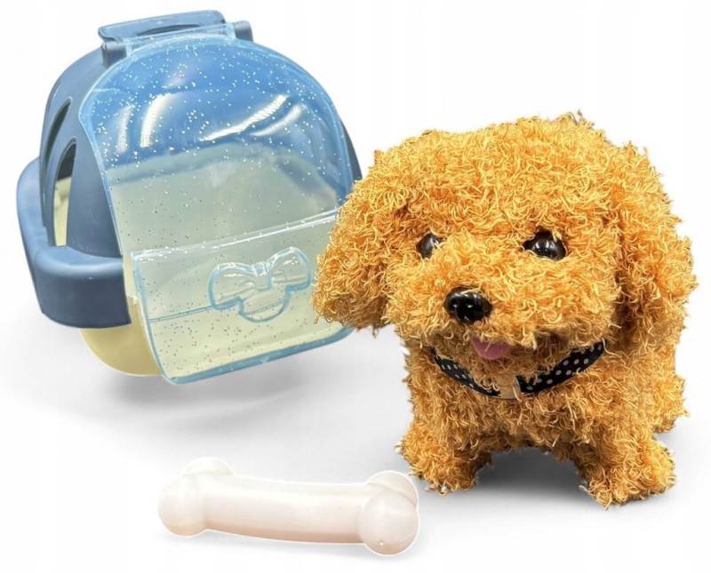 Interaktywny piesek szczeniaczek interaktywna zabawka dla dziecka z domkiem poony