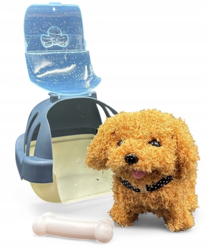 Interaktywny piesek szczeniaczek interaktywna zabawka dla dziecka z domkiem poony