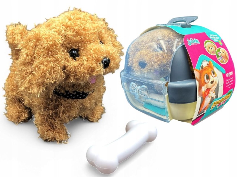 INTERAKTYWNY PIESEK SZCZENIACZEK INTERAKTYWNA ZABAWKA DLA DZIECKA Z DOMKIEM