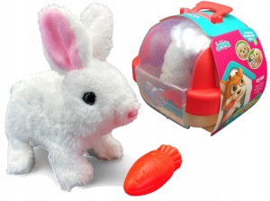 Interaktywne zwierzątko dla dziecka zajączek interaktywny kica rusza uszami poony