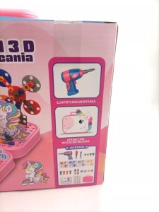 Klocki konstrukcyjne 3d kreatywne klocki do skręcania jednorożec poony