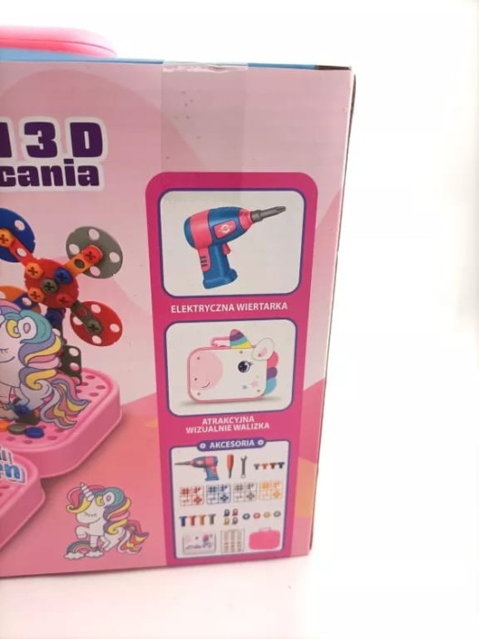 Klocki konstrukcyjne 3d kreatywne klocki do skręcania jednorożec poony