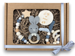 Witaj na świecie zestaw prezentowy na narodziny dziecka ekologiczny babybox poony