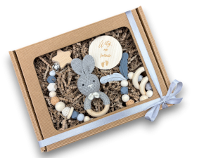 Witaj na świecie zestaw prezentowy na narodziny dziecka ekologiczny babybox poony