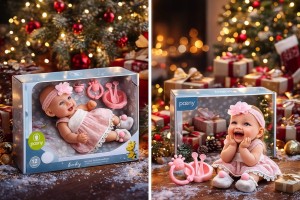 LALKA BOBAS PREZENT DLA DZIEWCZYNKI LALKA W PUDEŁKU PREZENTOWYM + AKCESORIA