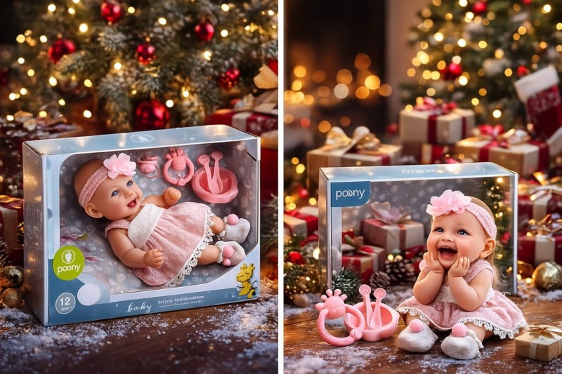 LALKA BOBAS PREZENT DLA DZIEWCZYNKI LALKA W PUDEŁKU PREZENTOWYM + AKCESORIA