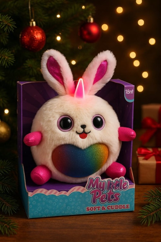 jednorożec maskotka interaktywna ze świecącym rogiem i nagrywaniem głosu - poony