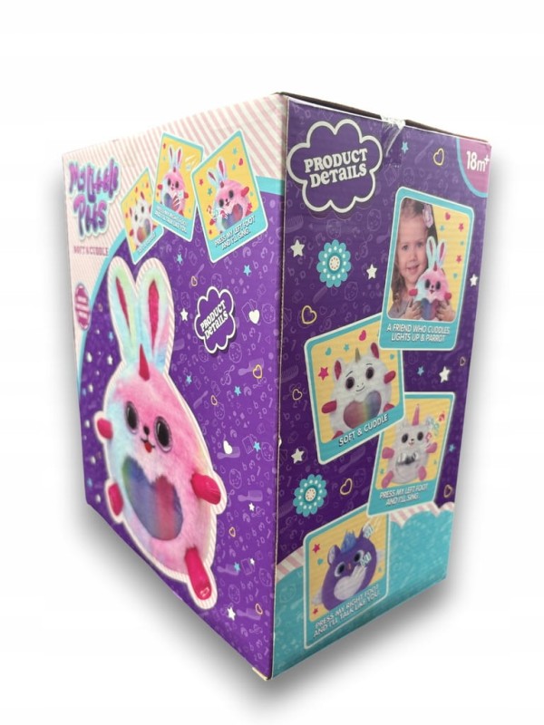 jednorożec maskotka interaktywna ze świecącym rogiem i nagrywaniem głosu - poony