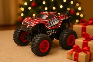 czerwony monster truck auto terenowe zabawka dla chłopca prezent na święta - poony