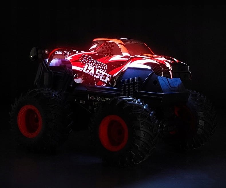 czerwony monster truck auto terenowe zabawka dla chłopca prezent na święta - poony