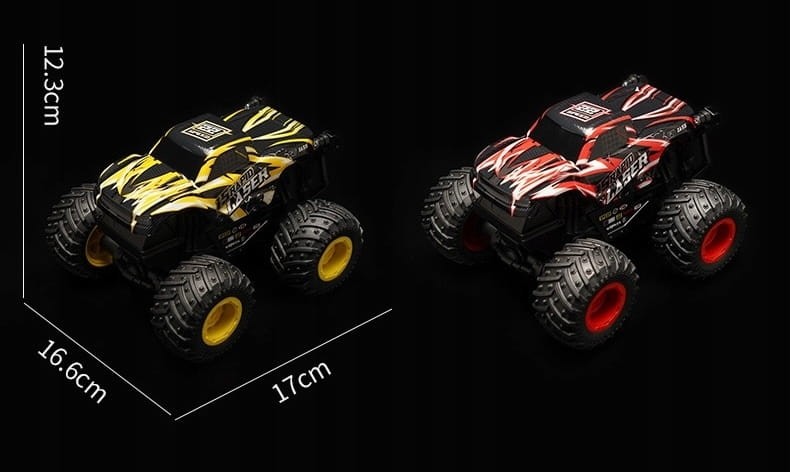czerwony monster truck auto terenowe zabawka dla chłopca prezent na święta - poony