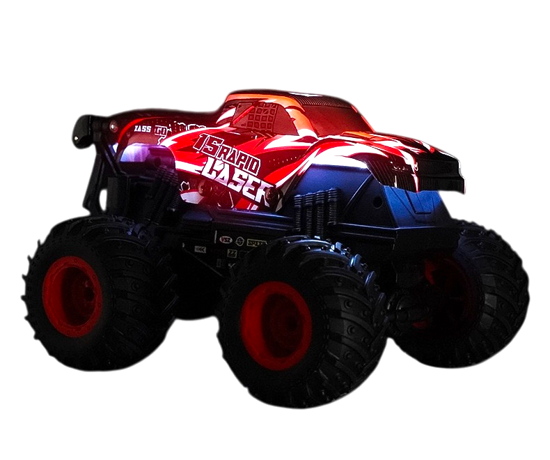 czerwony monster truck auto terenowe zabawka dla chłopca prezent na święta - poony