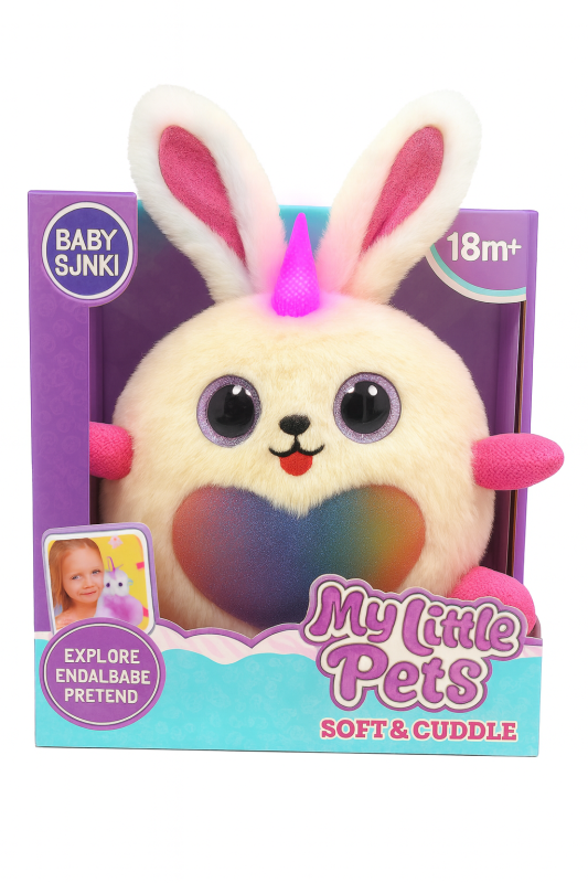 jednorożec maskotka interaktywna ze świecącym rogiem i nagrywaniem głosu - poony