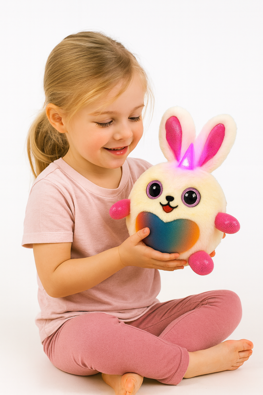 jednorożec maskotka interaktywna ze świecącym rogiem i nagrywaniem głosu - poony