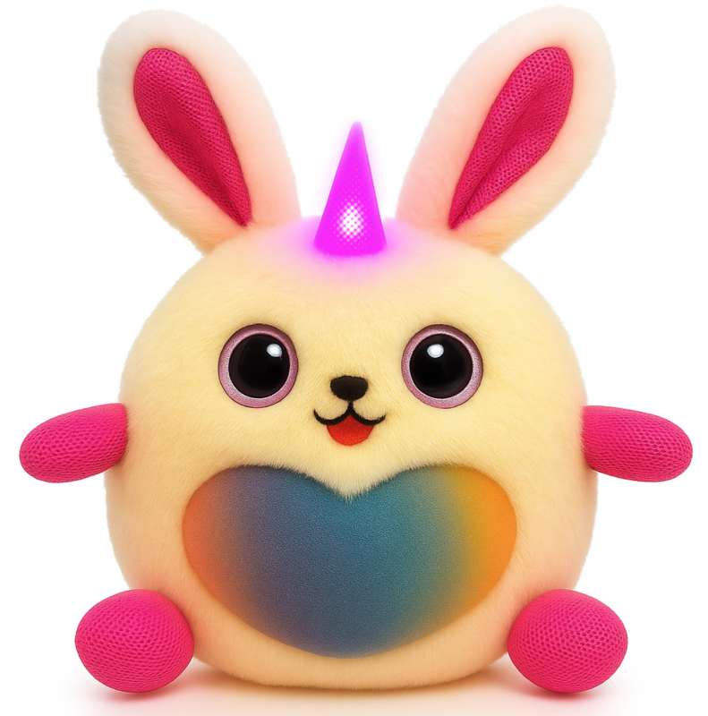 jednorożec maskotka interaktywna ze świecącym rogiem i nagrywaniem głosu - poony