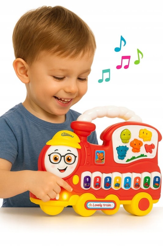 pociąg interaktywna zabawka grająca - poony