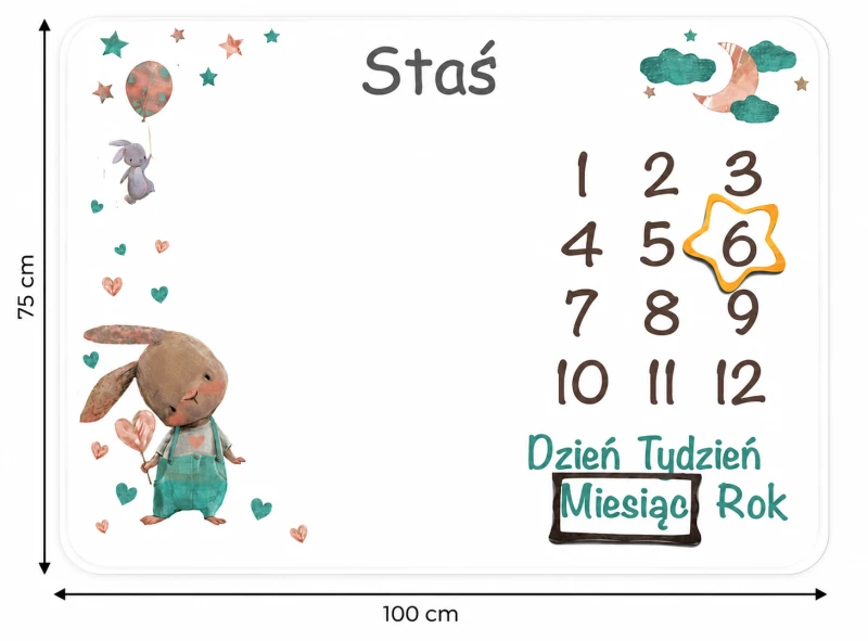 Fotokocyk z imieniem dziecka na kocyku mata do zdjęć imię dziecka metryczka poony.png