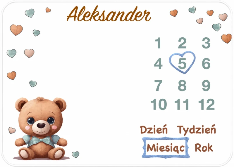 fotokocyk teddy bear z imieniem dziecka poony.png