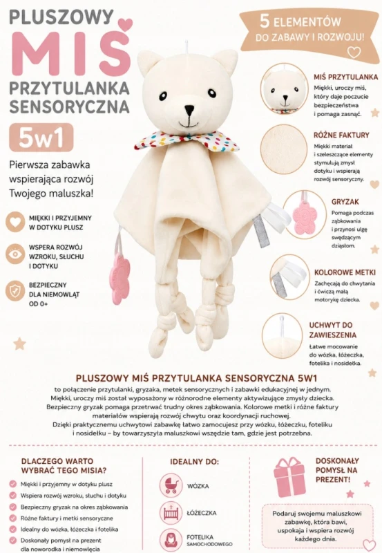 gryzak dla dziecka sensoryczna zabawka niemowlęca poony