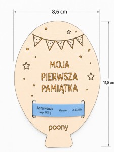 zestaw do ogłoszenia ciąży tabliczka na test ciążowy i opaskę ze szpitala poony