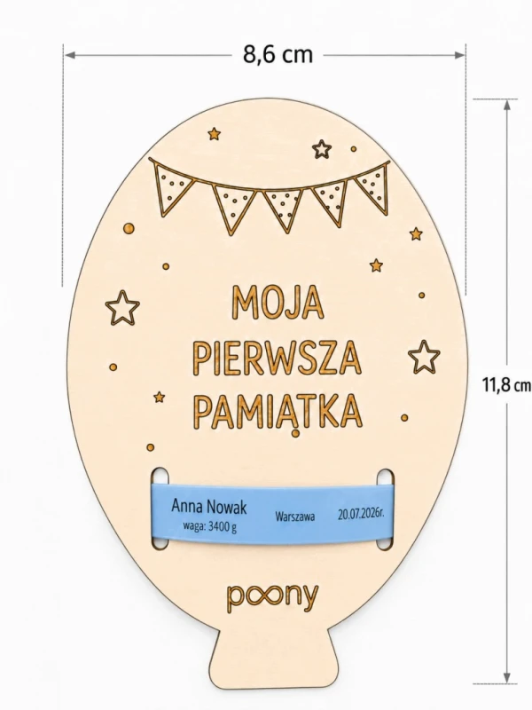 zestaw do ogłoszenia ciąży tabliczka na test ciążowy i opaskę ze szpitala poony