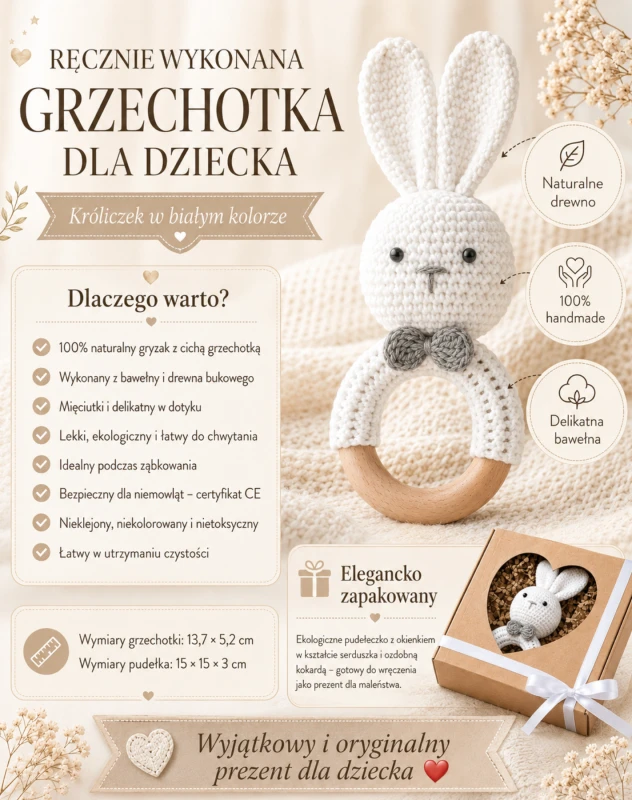 gryzak króliczek biały dla niemowlaka.png