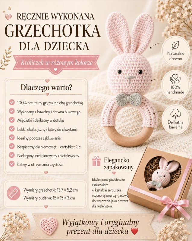 gryzak króliczek różowy dla niemowlaka.png