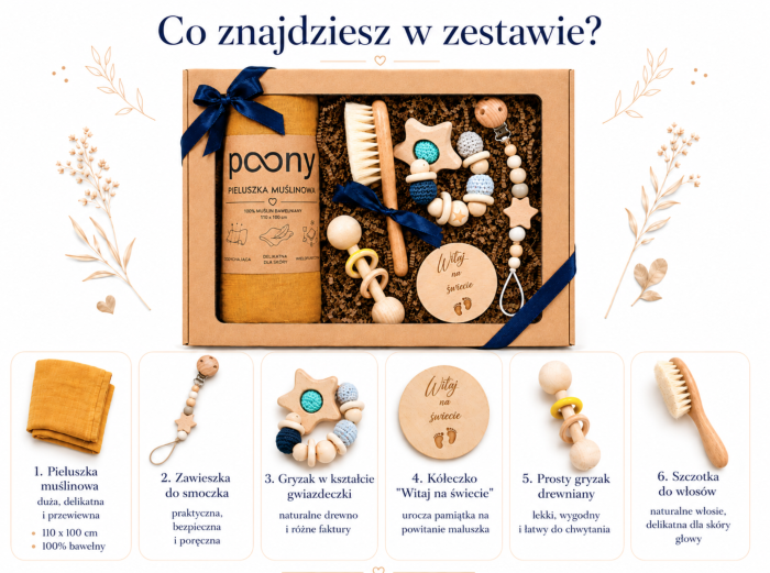 prezent na baby shower poony